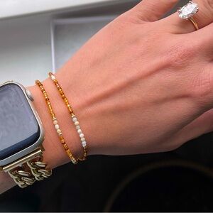 Handmade Sterling Silver Beaded Wrap Bracelet